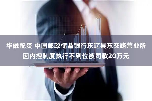 华融配资 中国邮政储蓄银行东辽县东交路营业所因内控制度执行不到位被罚款20万元